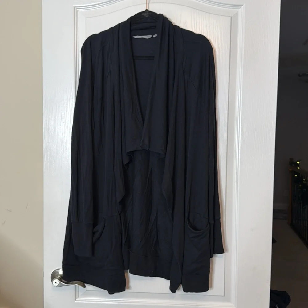 Athleta Studio Wrap Black Cardigan XL - Picture 5 of 16
